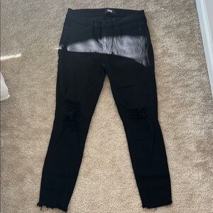 PAIGE Jet Black Ripped Denim